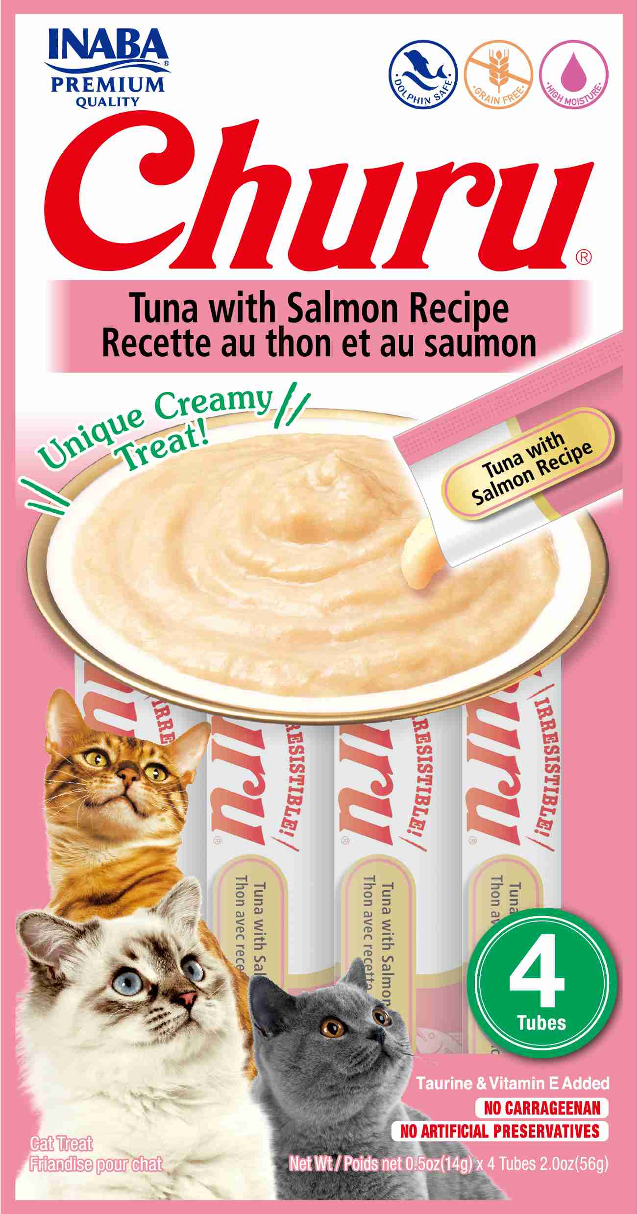 Churus de Salmon para gatos paquete x4 tubos