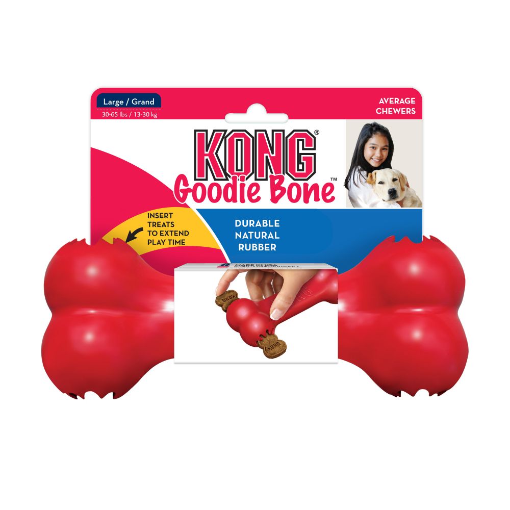Hueso Kong Rojo Portasnacks Resistente para Perros